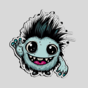 Pcs Cute Happy Printable Monster Stickers Letero Shop