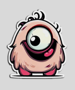 one eye monster sticker