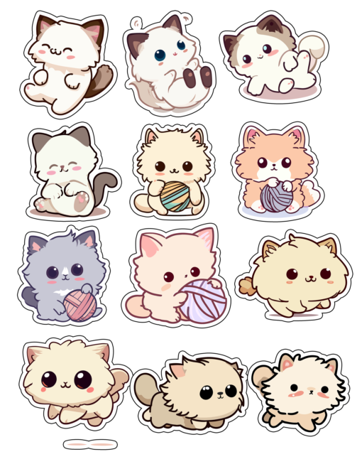 Cute Kawaii Kittens Png Pack