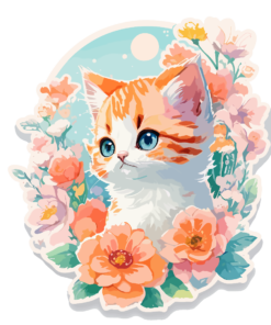Cute Cat Sticker Decal