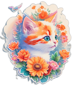 Cute Cat Sticker Decal