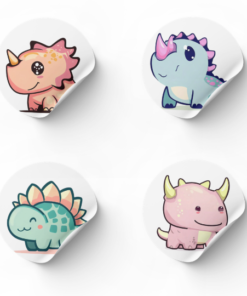Letero Cute and Fun Printables Cute dino baby stickers