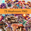 75pcs Mushroom png bundle kit