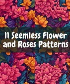 11 Pieces Seamless Flower and Roses Patterns