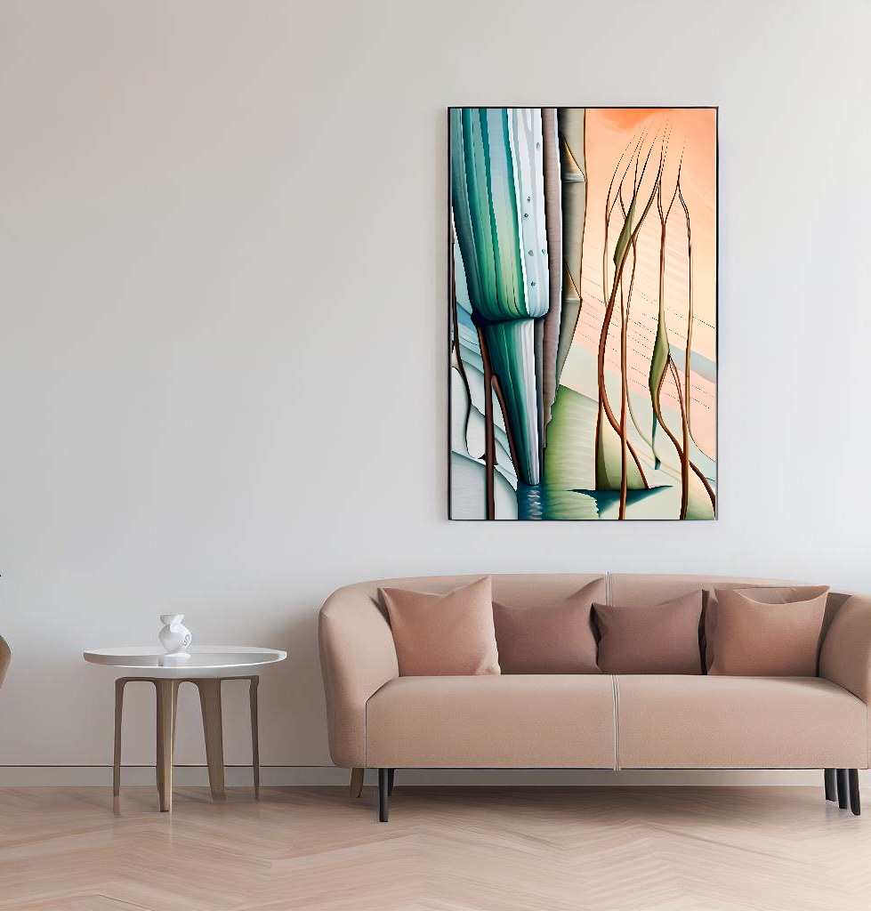 DIgital-abstract-painting-on-minimalist-inspired-living-room