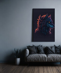 Dire-Wolf-vector-illustration-mock-up-template-Industrial-style-living-room