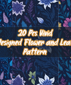 Flower and Leaf Seamless Pattern