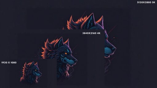 Wolf-portrait-illustraiton-1080p-4K-5K-Wallpaper