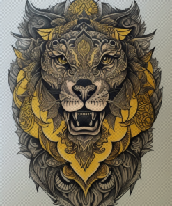 Lion Illustration Portrait