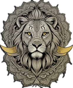Intricate Lion Head Printable Wall Art