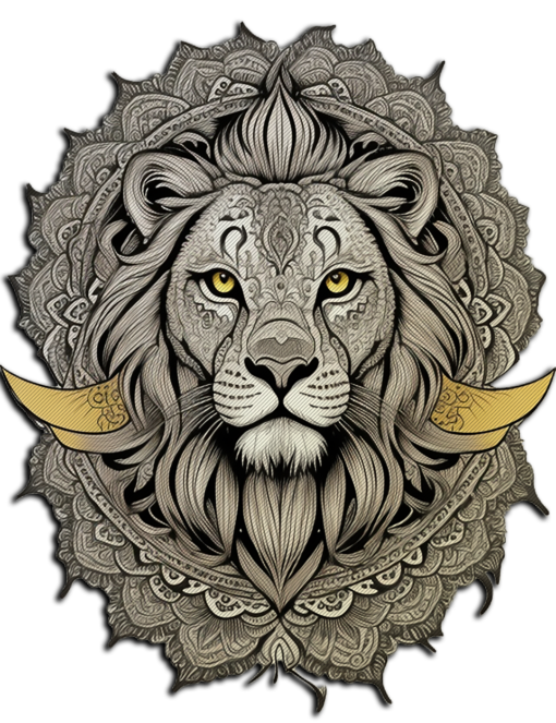 Intricate Lion Head Printable Wall Art